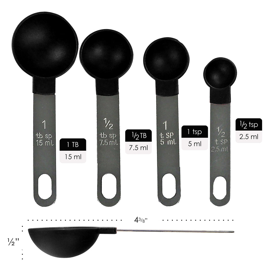 Reston Lloyd 8-Piece Measuring Cups & Spoons – Black
