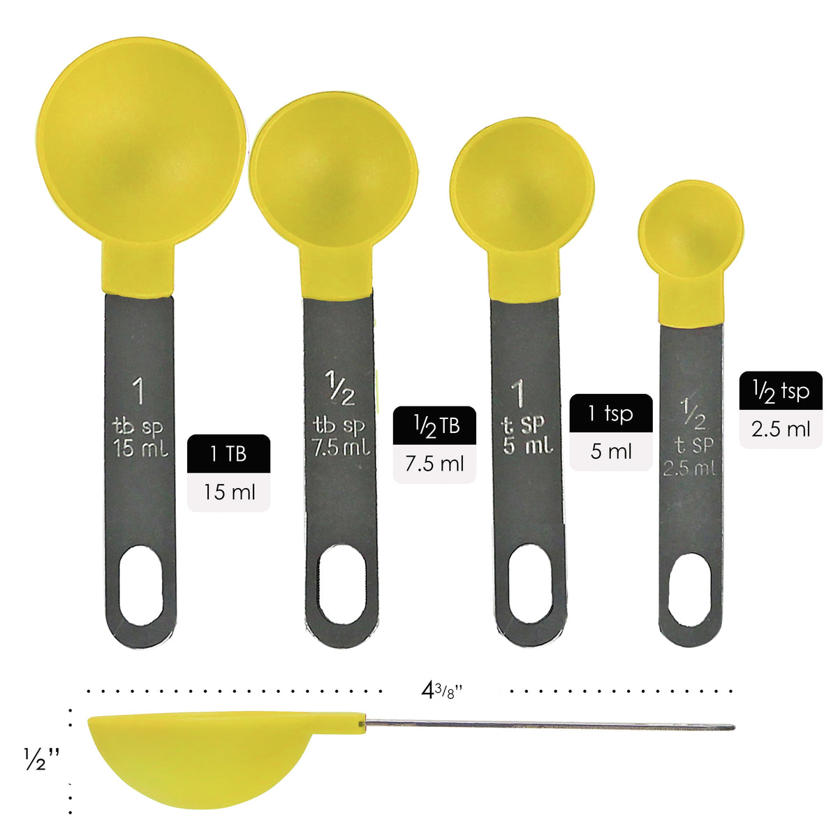 Reston Lloyd 8-Piece Measuring Cups & Spoons – Lemon
