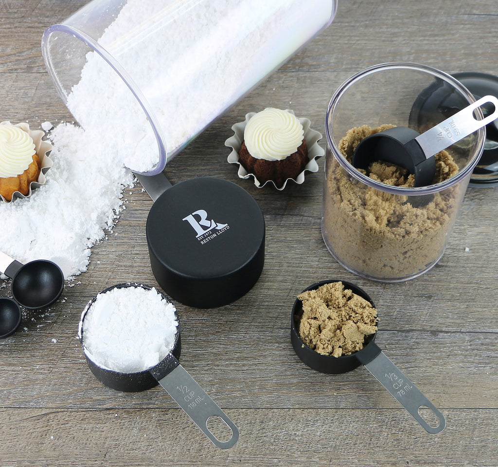 Reston Lloyd 8-Piece Measuring Cups & Spoons – Black