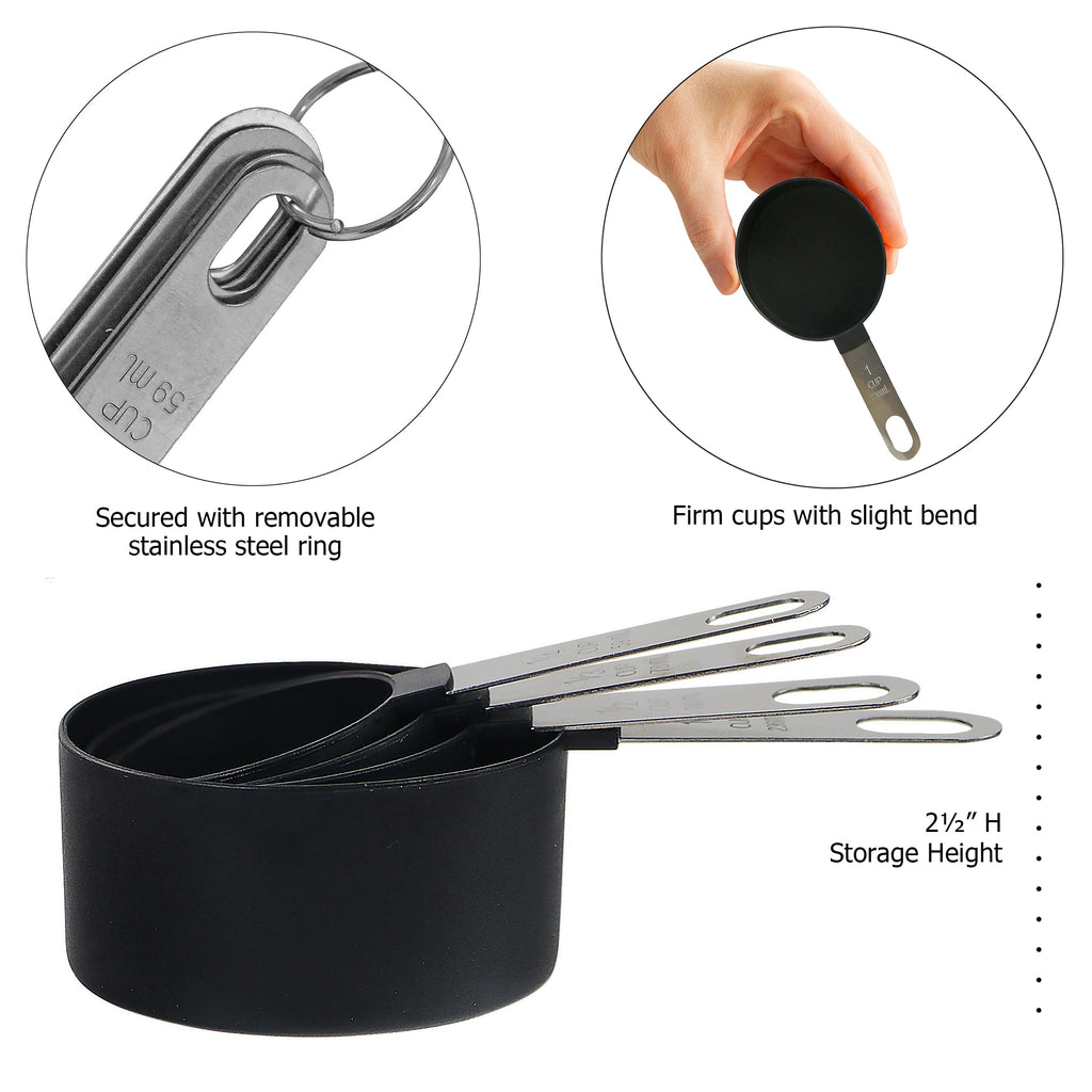 Reston Lloyd 8-Piece Measuring Cups & Spoons – Black