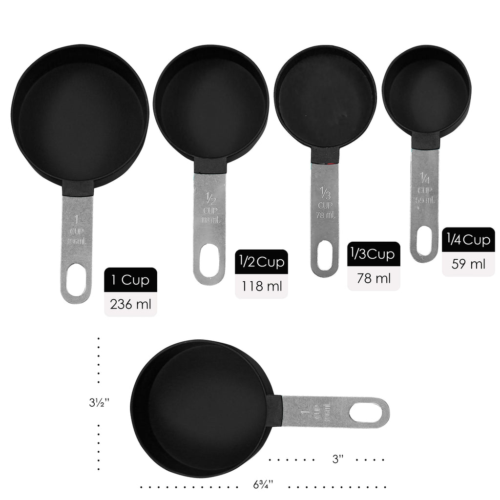 Reston Lloyd 8-Piece Measuring Cups & Spoons – Black