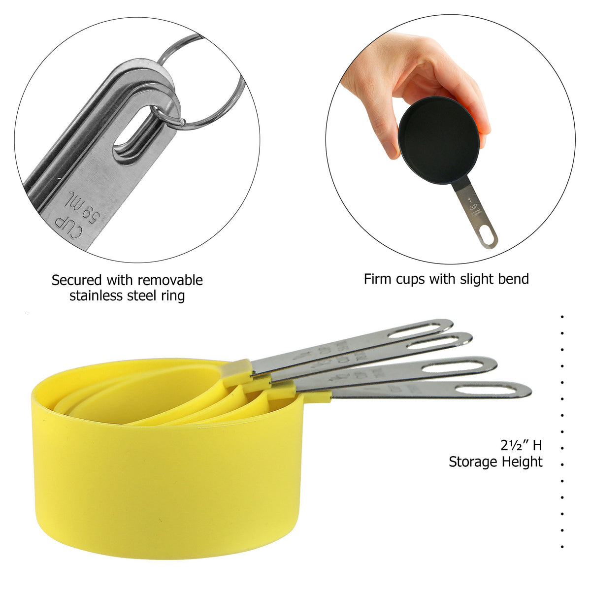Reston Lloyd 8-Piece Measuring Cups & Spoons – Lemon
