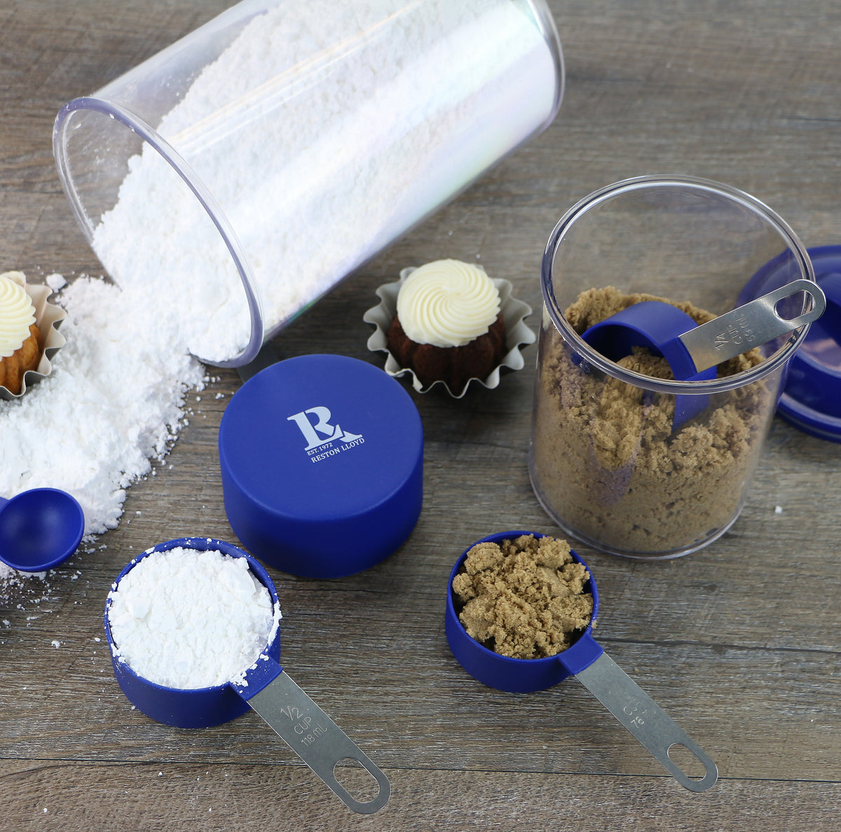 Reston Lloyd 8-Piece Measuring Cups & Spoons – Indigo