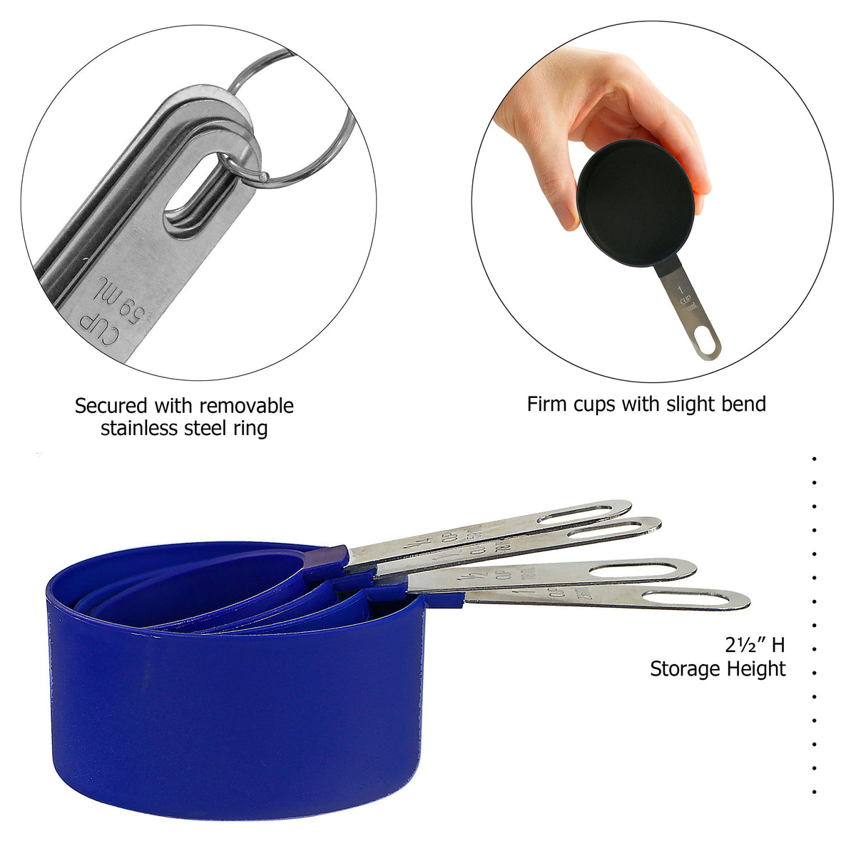 Reston Lloyd 8-Piece Measuring Cups & Spoons – Indigo