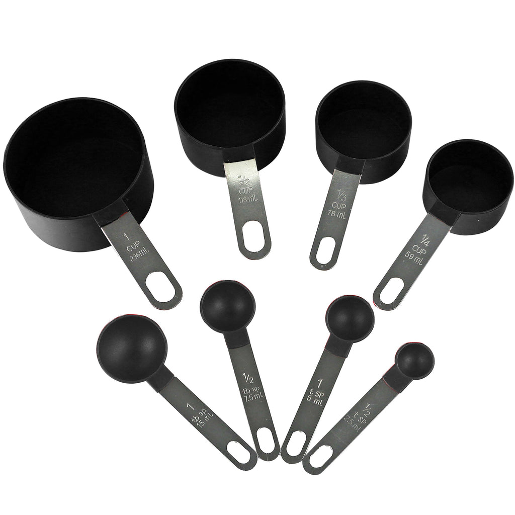 Reston Lloyd 8-Piece Measuring Cups & Spoons – Black