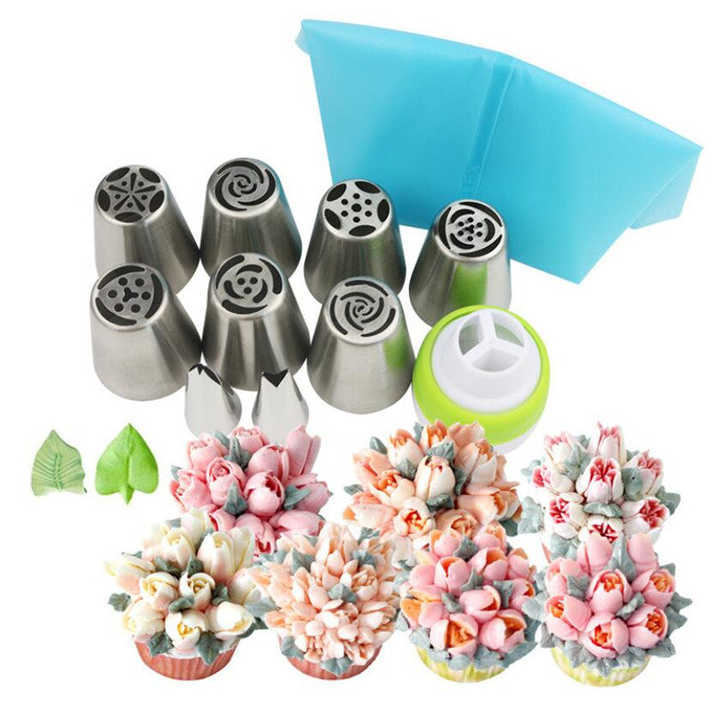 11-Piece Russian Tulip Piping Tip Decorating Set