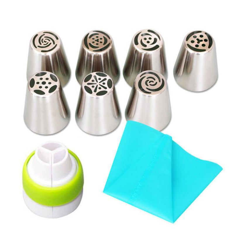 11-Piece Russian Tulip Piping Tip Decorating Set