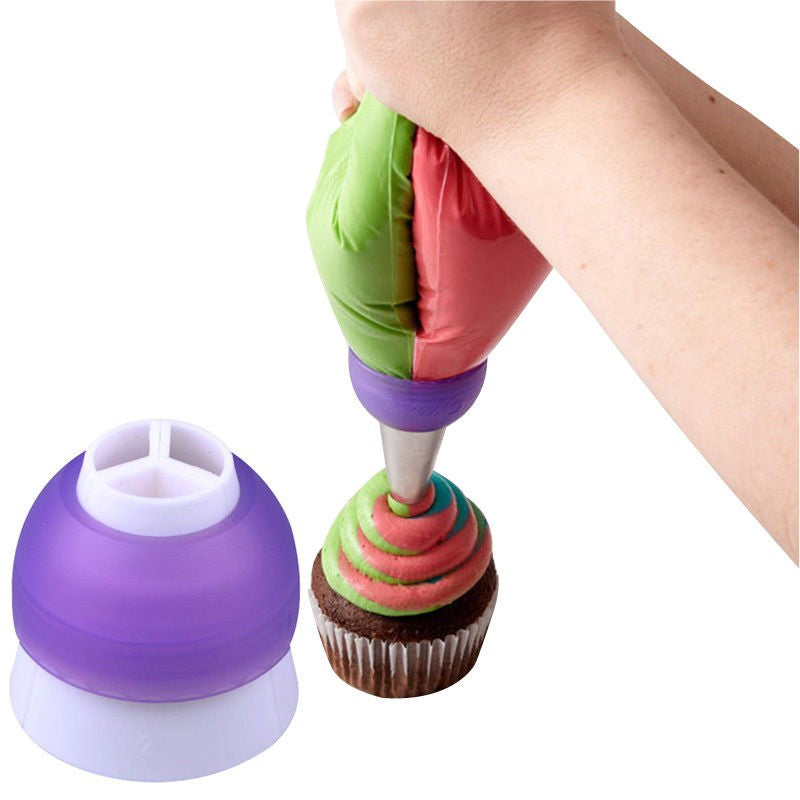 3-Color Icing Piping Bag Nozzle Converter