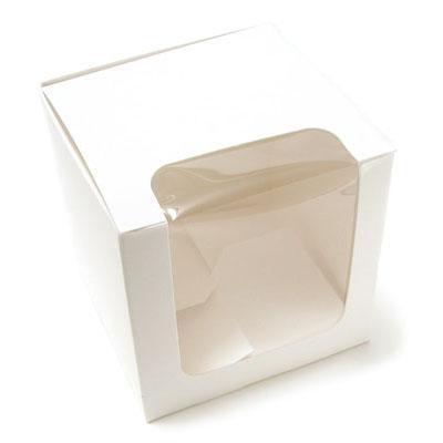 Single Cupcake Window Box – 4 × 4 × 4 in
